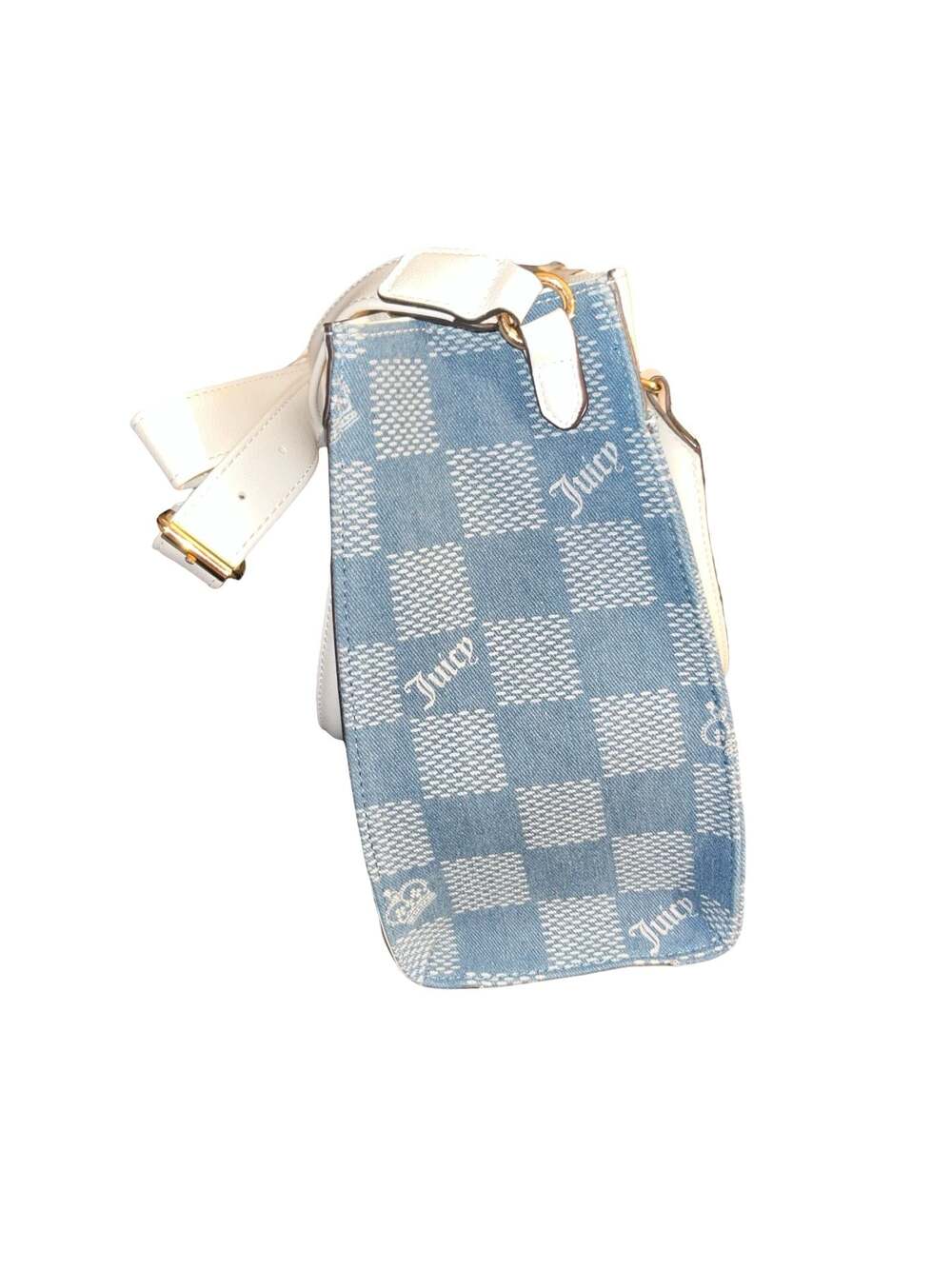 Juicy Couture Miss Independent Denim Tote Bag in Medium Wash - Picture 5 of 8